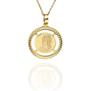 Medalik złoty pr.585 Matka Boska Dallacqua