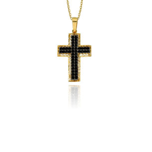 Krzyżyk złoty pr.333 z cyrkoniami