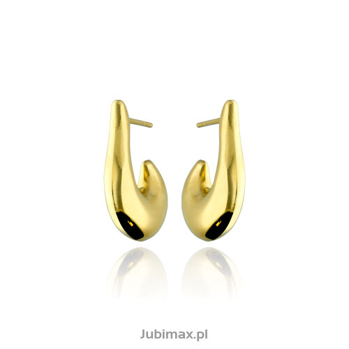 Kolczyki złote pr.585 krople płaskie