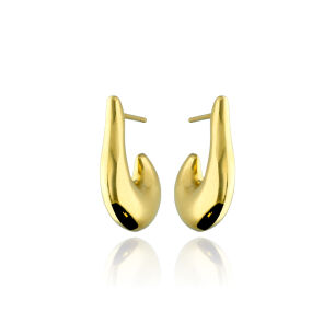 Kolczyki złote pr.585 krople płaskie