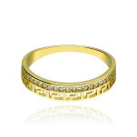 Pierścionek złoty pr.375 z cyrkoniami r15