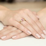 Pierścionek z rubinem W19 0,60ct żółte złoto r14 - 4