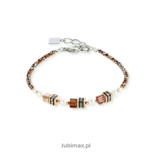 Bransoletka Coeur de Lion 4567-30-1100 GeoCUBE Sparkling Princess Mocha Mousse
