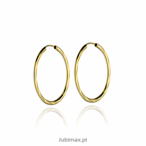 Kolczyki złote pr.585 kółka nacinane