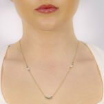 Naszyjnik złoty pr.333 z cyrkoniami kulki 45cm - 3