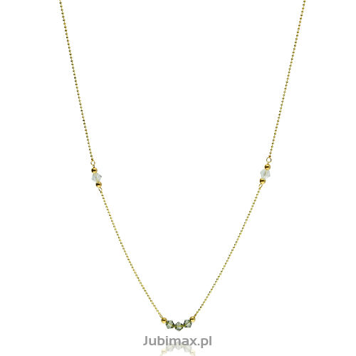 Naszyjnik złoty pr.333 z cyrkoniami kulki 45cm