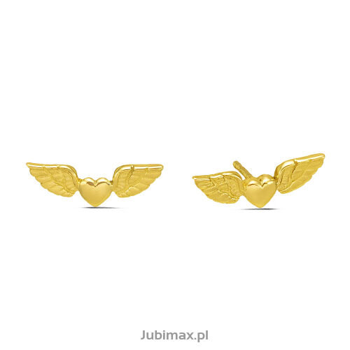 Kolczyki złote pr.333 skrzydła