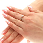 Pierścionek z brylantami 0,05ct żółte złoto r14 - 3