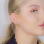 Kolczyki złote pr.585 owalne - 3