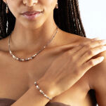 Naszyjnik Coeur de Lion 4567-10-1100 GeoCUBE Sparkling Princess Mocha Mousse - 2