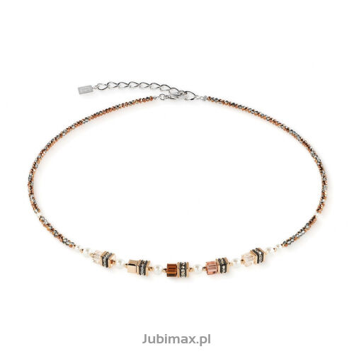 Naszyjnik Coeur de Lion 4567-10-1100 GeoCUBE Sparkling Princess Mocha Mousse