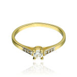 Pierścionek złoty pr.375 z cyrkoniami r14