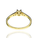 Pierścionek złoty pr.375 z cyrkoniami r14