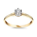 Pierścionek z brylantem 0,14ct r19