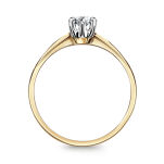 Pierścionek z brylantem 0,14ct r19