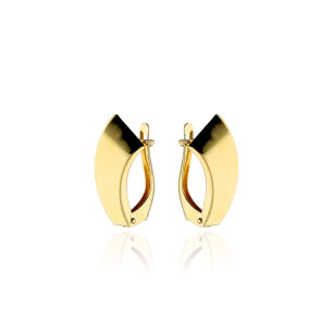 Kolczyki złote pr.375 gładkie