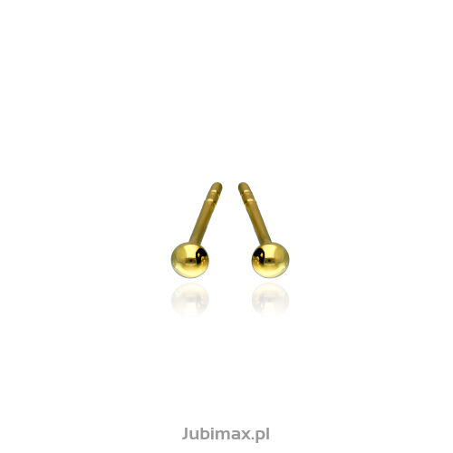 Kolczyki złote pr.333 kulki sztyft