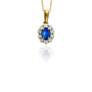 Zawieszka z tanzanitem 0,60ct i brylantami