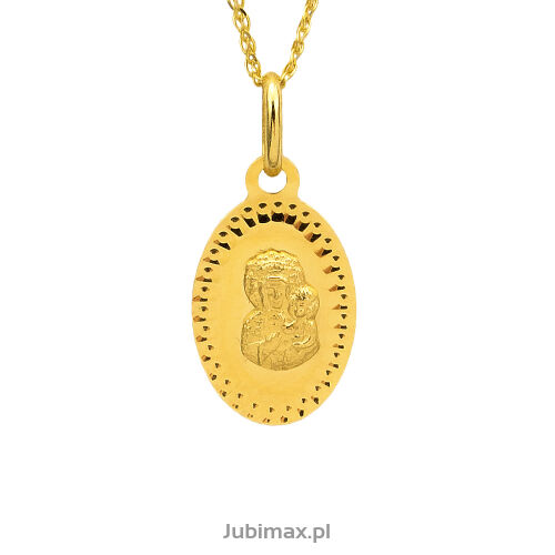 Medalik złoty pr.585 Matka Boska