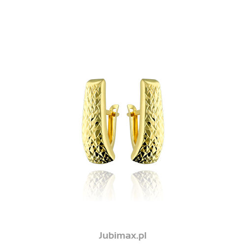 Kolczyki złote pr.585 młotkowane