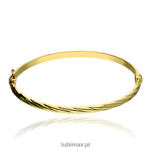 Bransoletka złota pr.585 sztywna kręcona 19cm
