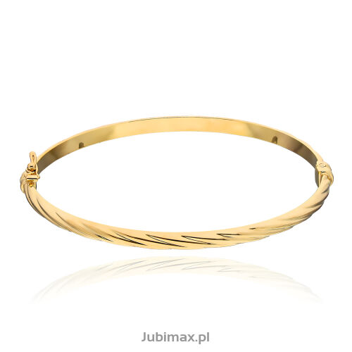 Bransoletka złota pr.585 sztywna kręcona 19cm