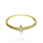 Pierścionek złoty pr.375 z cyrkoniami r13