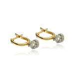 Kolczyki z brylantami 0,42ct żółte złoto
