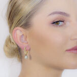 Kolczyki z brylantami 0,42ct żółte złoto - 3
