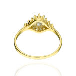 Pierścionek złoty pr.375 z cyrkoniami r18