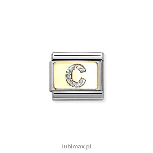 Nomination Link Gold 18K 030291-03 Srebrna litera C