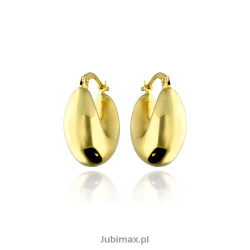 Kolczyki złote pr.585 owalne pękate