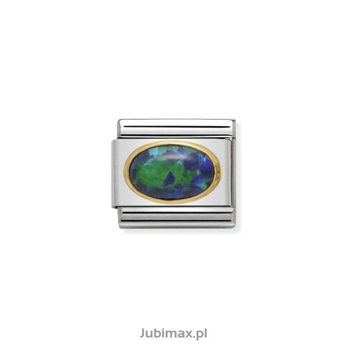 Nomination Link Gold 18K 030502-26 Opal zielony