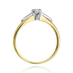 Pierścionek z brylantem W88 0,08ct żółte złoto r15