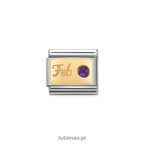 Nomination Link Gold 18K 030519-02 Luty ametyst