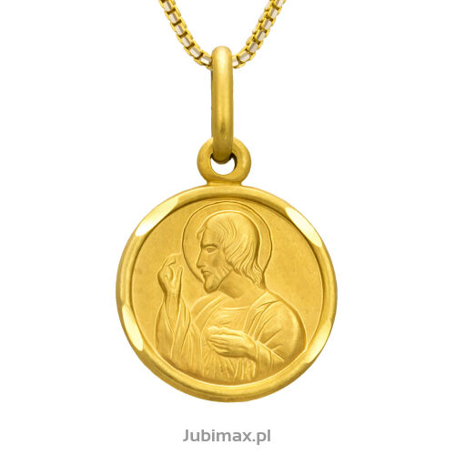 Medalik złoty pr.333 Jezus z Maryją
