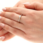 Pierścionek z brylantami 0,22ct żółte złoto r14 - 3