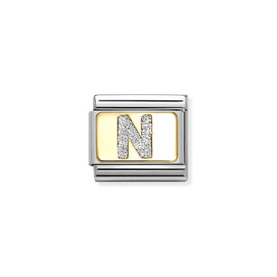 Nomination Link Gold 18K 030291-14 Srebrna litera N