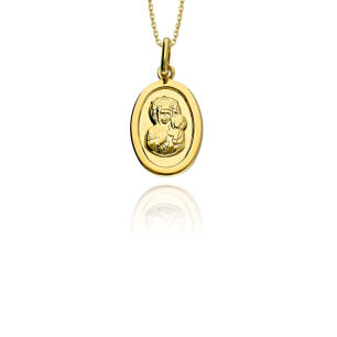 Medalik złoty pr.585 Matka Boska