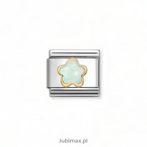 Nomination Link Gold 18K 030522-07 Opal biały