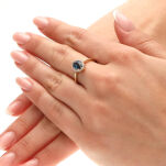Pierścionek london blue topaz 1,60ct i brylanty r16 - 3