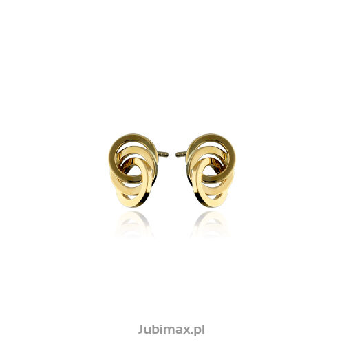 Kolczyki złote pr.375 kółka podwójne
