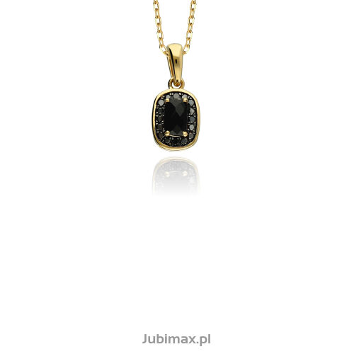 Zawieszka z onyksem 0,30ct i brylantami