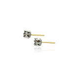 Kolczyki z brylantami 0,18ct żółte złoto sztyft
