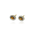 Kolczyki z cytrynami 0,50ct i brylantami