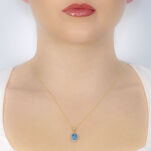 Zawieszka z topazem Z150 3,00ct i brylantami - 3