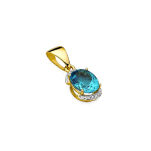 Zawieszka z topazem Z150 3,00ct i brylantami - 2