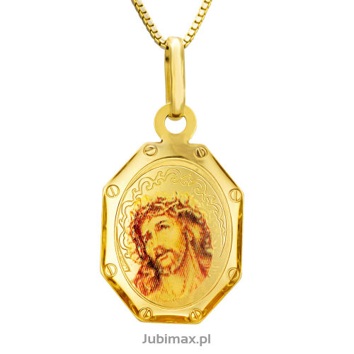 Medalik złoty pr.585 Jezus Chrystus