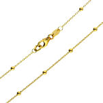 Naszyjnik złoty pr.585 z kulkami 45cm