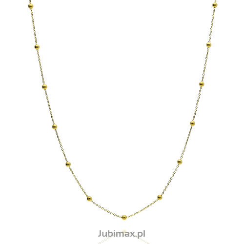 Naszyjnik złoty pr.585 z kulkami 45cm